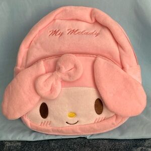 My Melody Small Backpack. NWOT Has her bow and long ears. Embroidered Name.